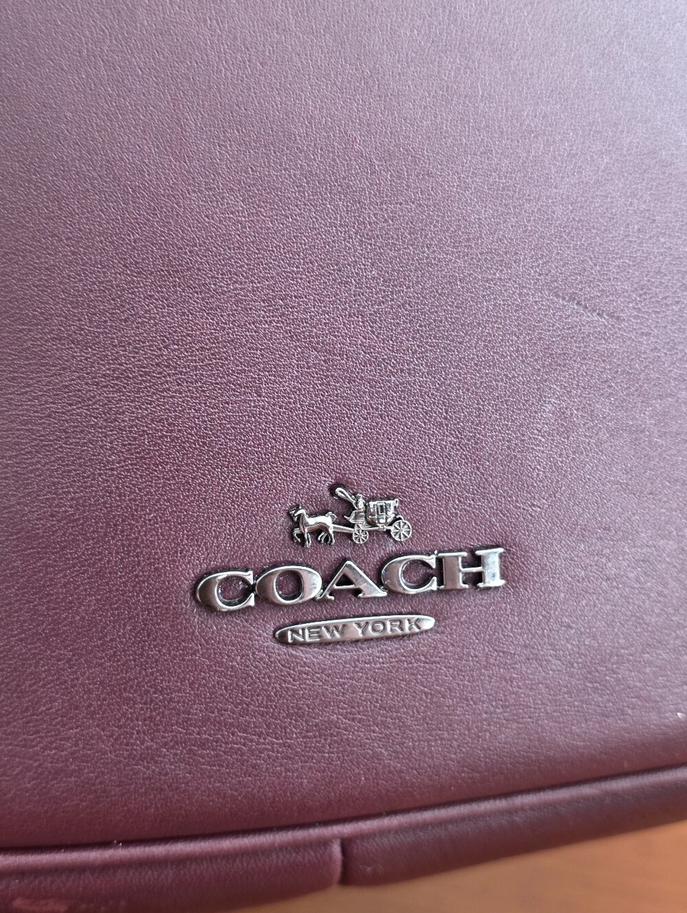 Coach 21025E Mae Hobo Oxblood Leather Shoulder Crossbody Bag - Picture 6 of 16
